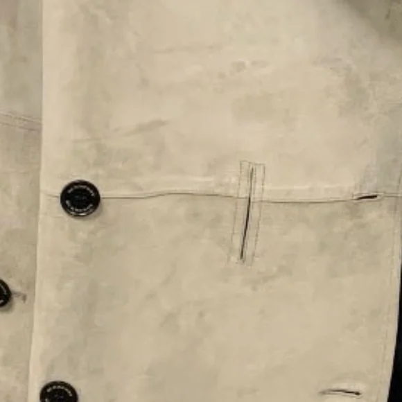 Burberry Kyrewood Suede Trench Coat Size Large - Picture 6 of 7